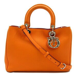 Dior Diorissimo handbag calfskin leather orange